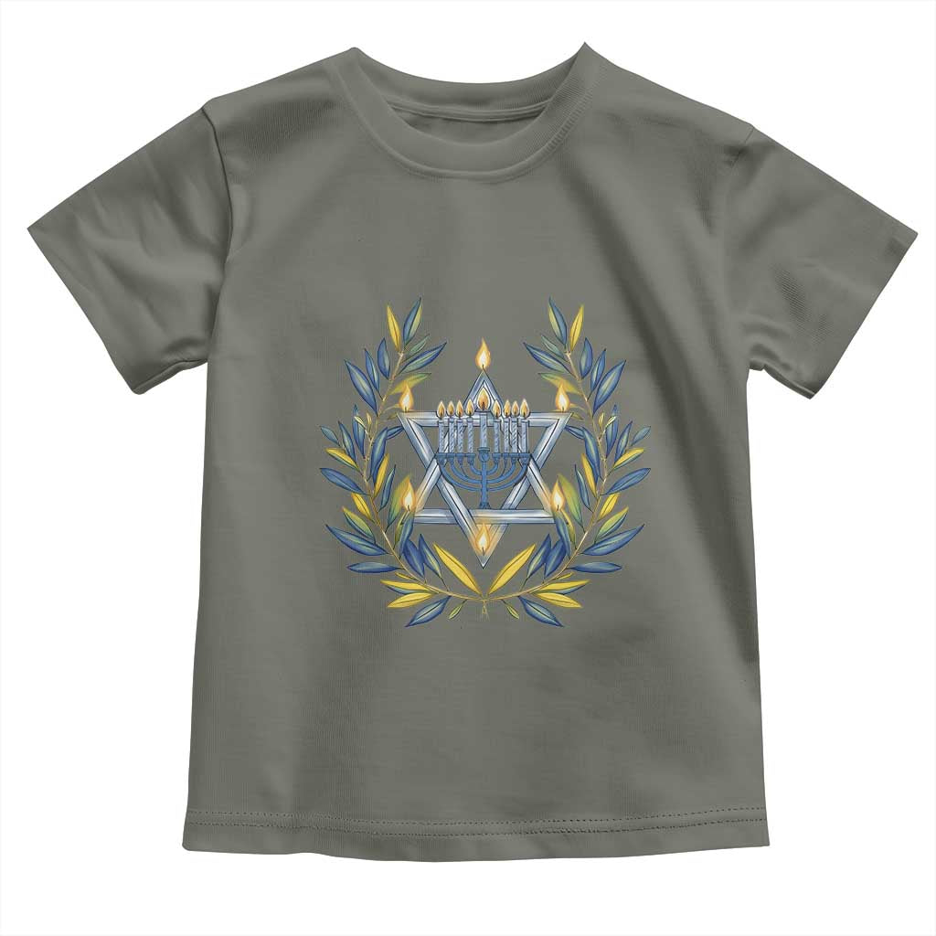 Hanukkah Flower Menorah Star Of David Toddler T Shirt Gift For Women - Wonder Print Shop