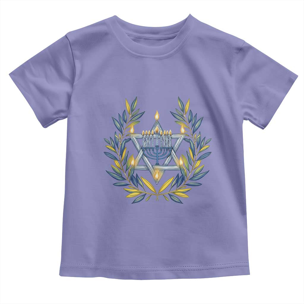 Hanukkah Flower Menorah Star Of David Toddler T Shirt Gift For Women - Wonder Print Shop