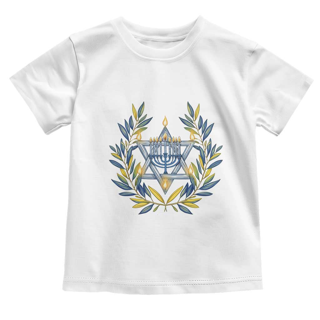 Hanukkah Flower Menorah Star Of David Toddler T Shirt Gift For Women - Wonder Print Shop