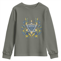 Hanukkah Flower Menorah Star Of David Youth Sweatshirt Gift For Women - Wonder Print Shop