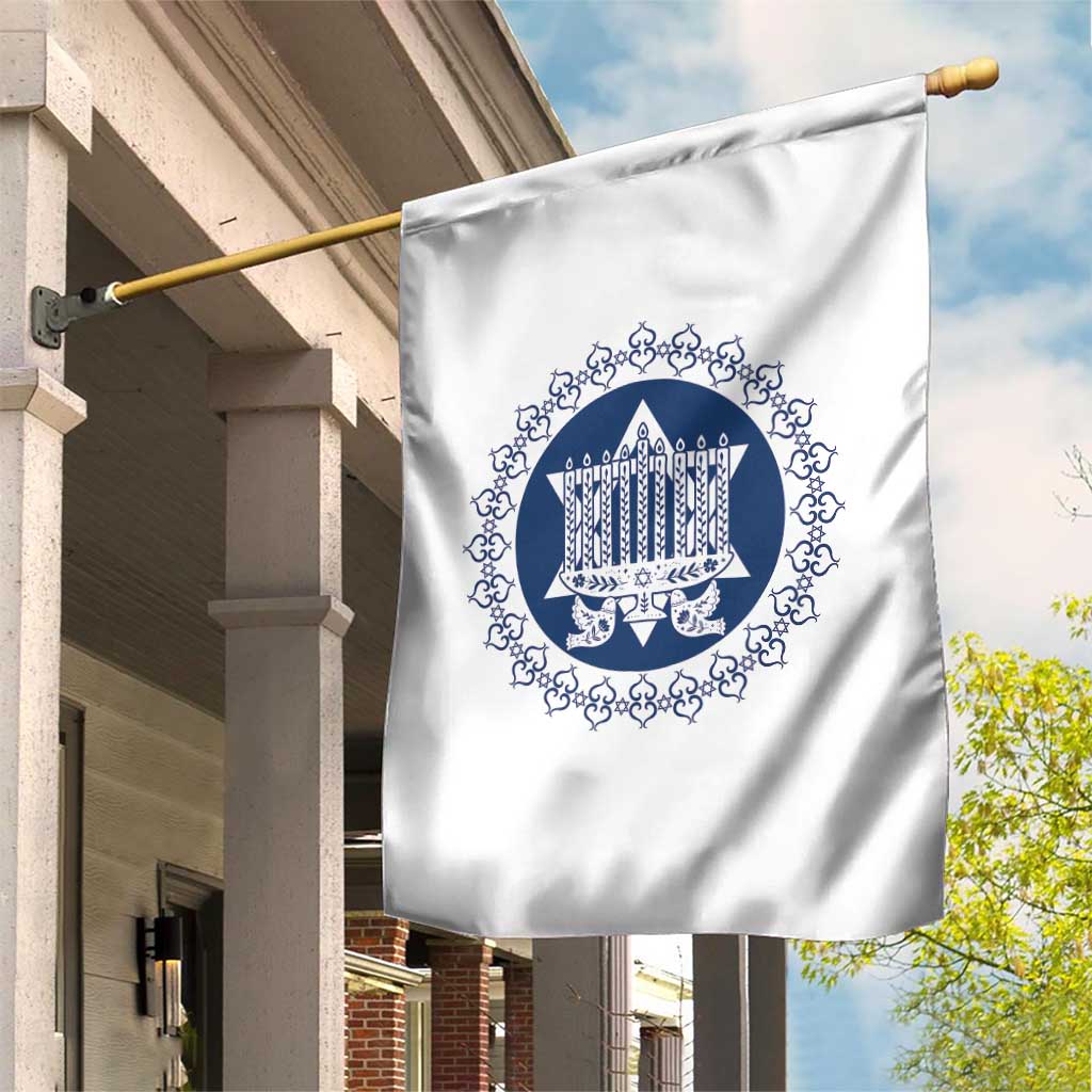 Hanukkah Vintage Menorah Peace Doves Garden Flag Festival Of Lights Gift - Wonder Print Shop