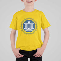 Hanukkah Vintage Menorah Peace Doves T Shirt For Kid Festival Of Lights Gift - Wonder Print Shop