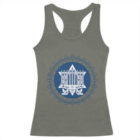 Hanukkah Vintage Menorah Peace Doves Racerback Tank Top Festival Of Lights Gift - Wonder Print Shop