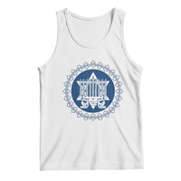 Hanukkah Vintage Menorah Peace Doves Tank Top Festival Of Lights Gift - Wonder Print Shop