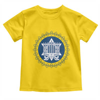 Hanukkah Vintage Menorah Peace Doves Toddler T Shirt Festival Of Lights Gift - Wonder Print Shop