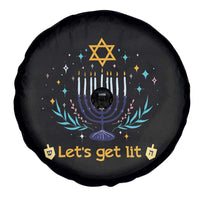 Funny Hanukkah Spare Tire Cover Lets Get Lit Jewish Holiday Gift - Wonder Print Shop