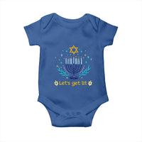 Funny Hanukkah Baby Onesie Lets Get Lit Jewish Holiday Gift - Wonder Print Shop
