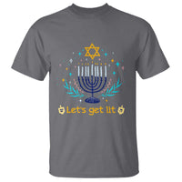 Funny Hanukkah T Shirt Lets Get Lit Jewish Holiday Gift - Wonder Print Shop