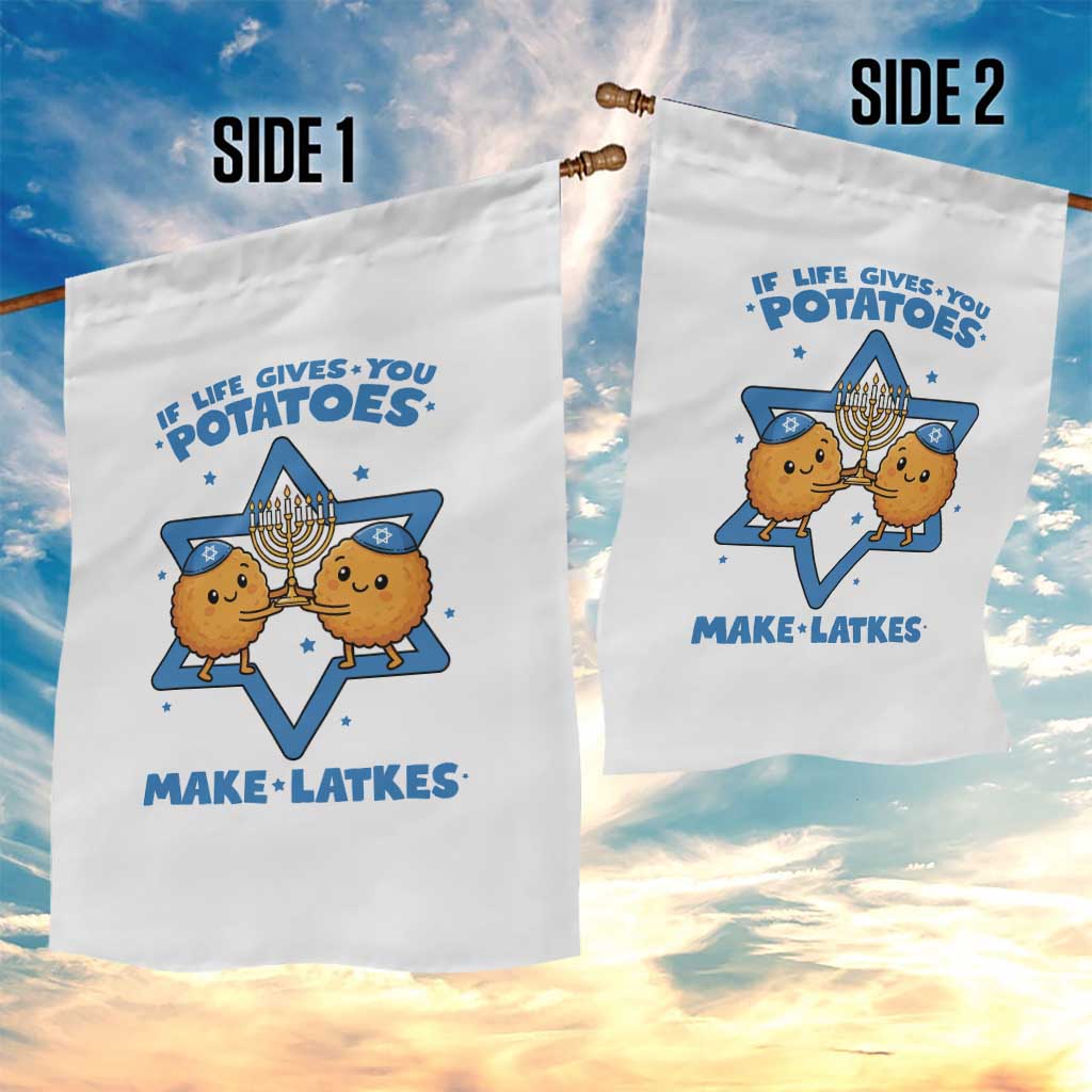 Funny Hanukkah Gift Garden Flag If Life Gives You Potatoes Make Latkes - Wonder Print Shop