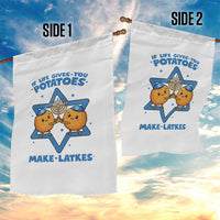 Funny Hanukkah Gift Garden Flag If Life Gives You Potatoes Make Latkes - Wonder Print Shop