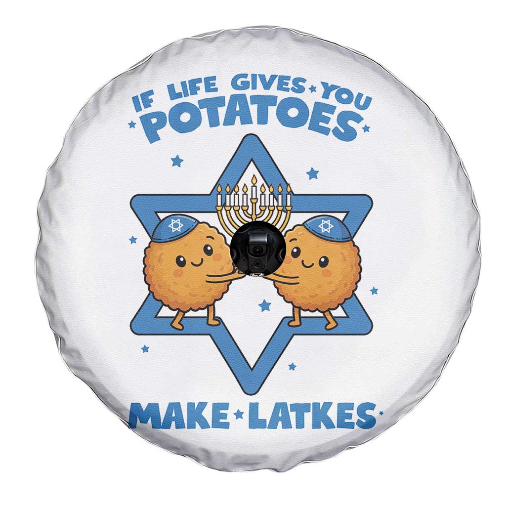 Funny Hanukkah Gift Spare Tire Cover If Life Gives You Potatoes Make Latkes - Wonder Print Shop