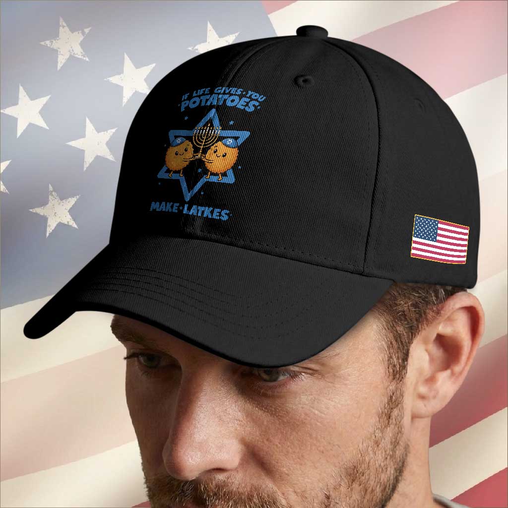Funny Hanukkah Gift Baseball Cap If Life Gives You Potatoes Make Latkes