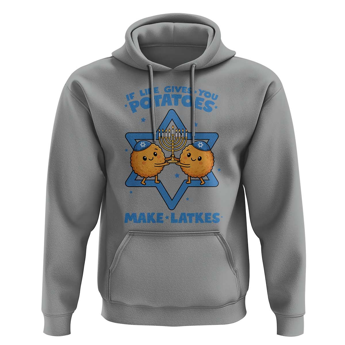 Funny Hanukkah Gift Hoodie If Life Gives You Potatoes Make Latkes - Wonder Print Shop