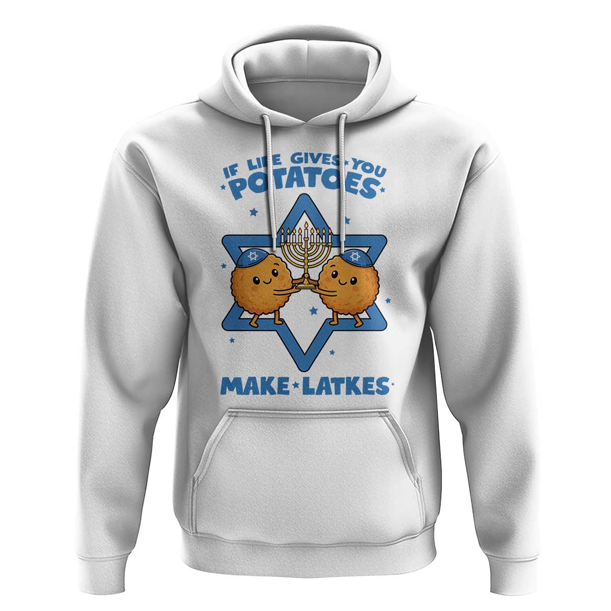 Funny Hanukkah Gift Hoodie If Life Gives You Potatoes Make Latkes - Wonder Print Shop