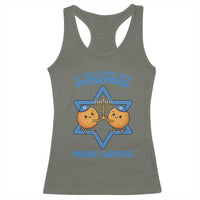 Funny Hanukkah Gift Racerback Tank Top If Life Gives You Potatoes Make Latkes - Wonder Print Shop
