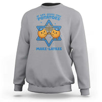 Funny Hanukkah Gift Sweatshirt If Life Gives You Potatoes Make Latkes - Wonder Print Shop