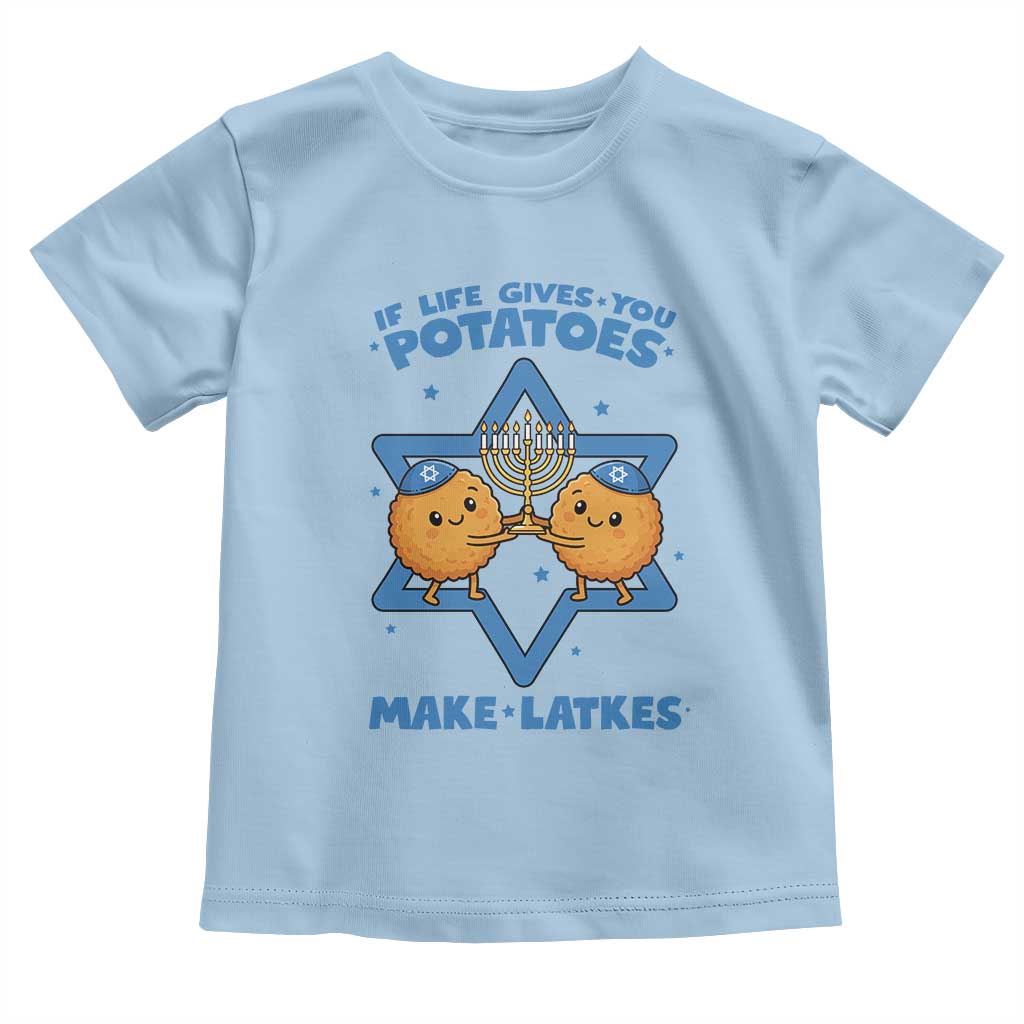 Funny Hanukkah Gift Toddler T Shirt If Life Gives You Potatoes Make Latkes - Wonder Print Shop