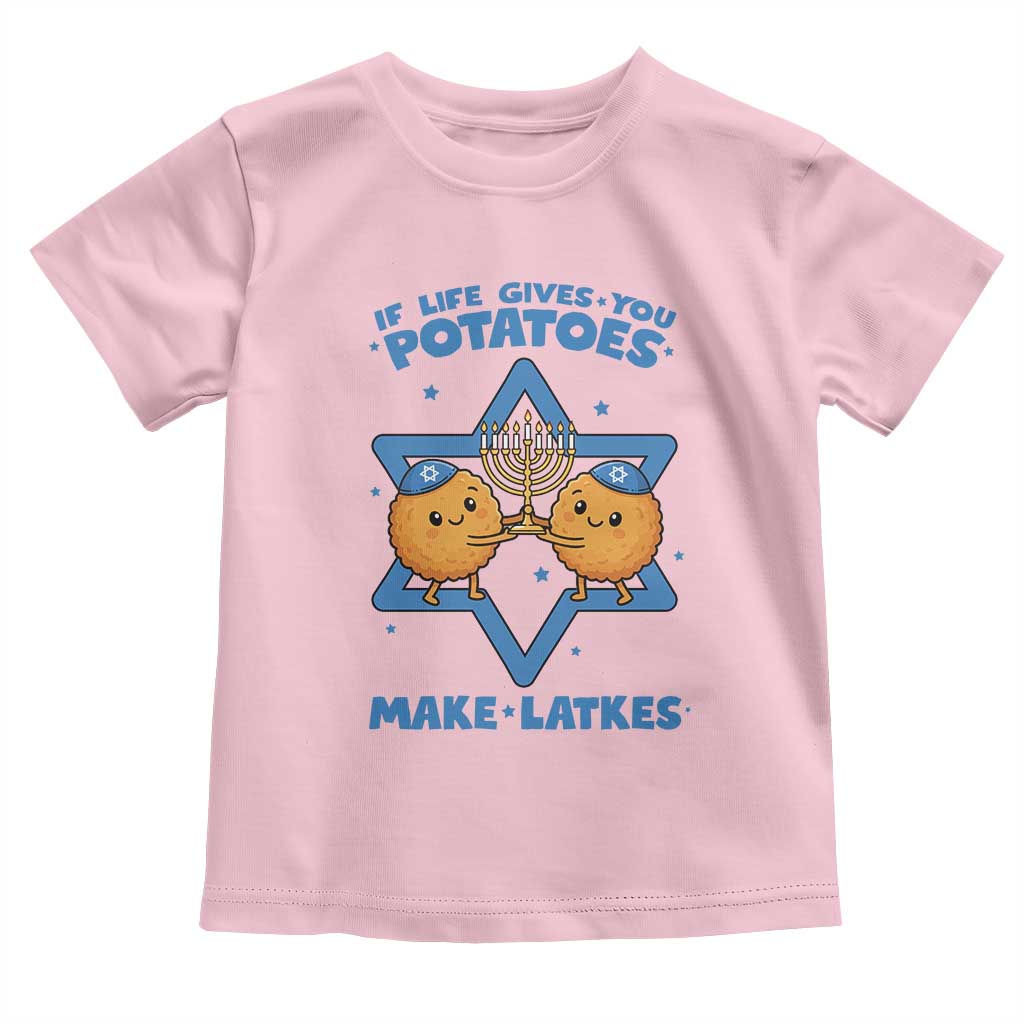 Funny Hanukkah Gift Toddler T Shirt If Life Gives You Potatoes Make Latkes - Wonder Print Shop
