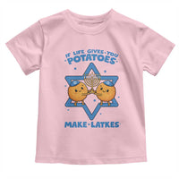 Funny Hanukkah Gift Toddler T Shirt If Life Gives You Potatoes Make Latkes - Wonder Print Shop