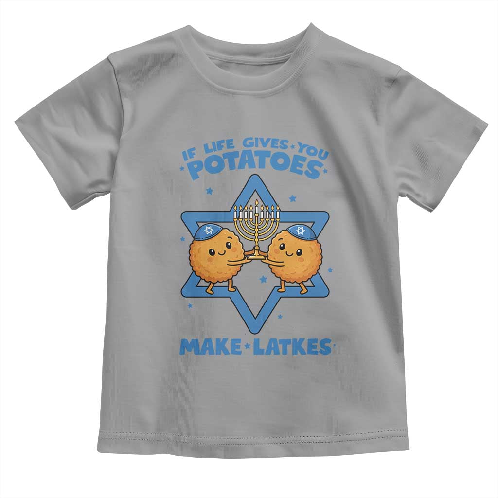 Funny Hanukkah Gift Toddler T Shirt If Life Gives You Potatoes Make Latkes - Wonder Print Shop