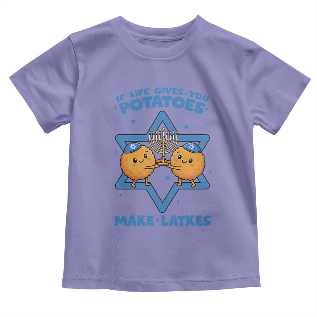 Funny Hanukkah Gift Toddler T Shirt If Life Gives You Potatoes Make Latkes - Wonder Print Shop