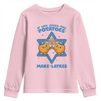 Funny Hanukkah Gift Youth Sweatshirt If Life Gives You Potatoes Make Latkes - Wonder Print Shop