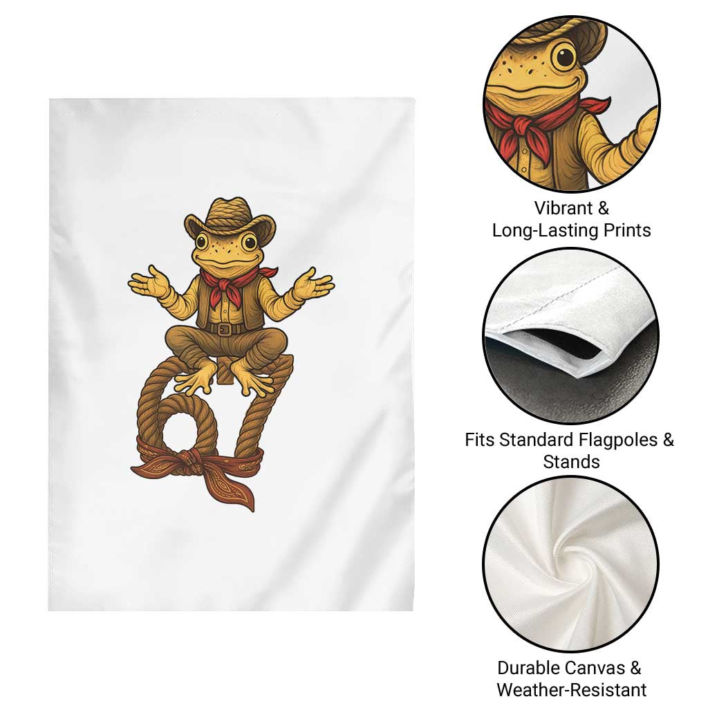 Funny Frog Cowboy Six Seven Meme Garden Flag 67 Doot Doot Western Animal Trend Gift - Wonder Print Shop