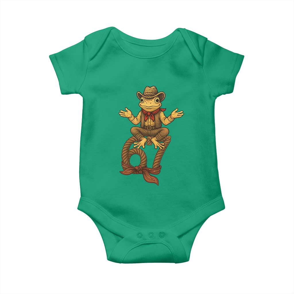 Funny Frog Cowboy Six Seven Meme Baby Onesie 67 Doot Doot Western Animal Trend Gift - Wonder Print Shop