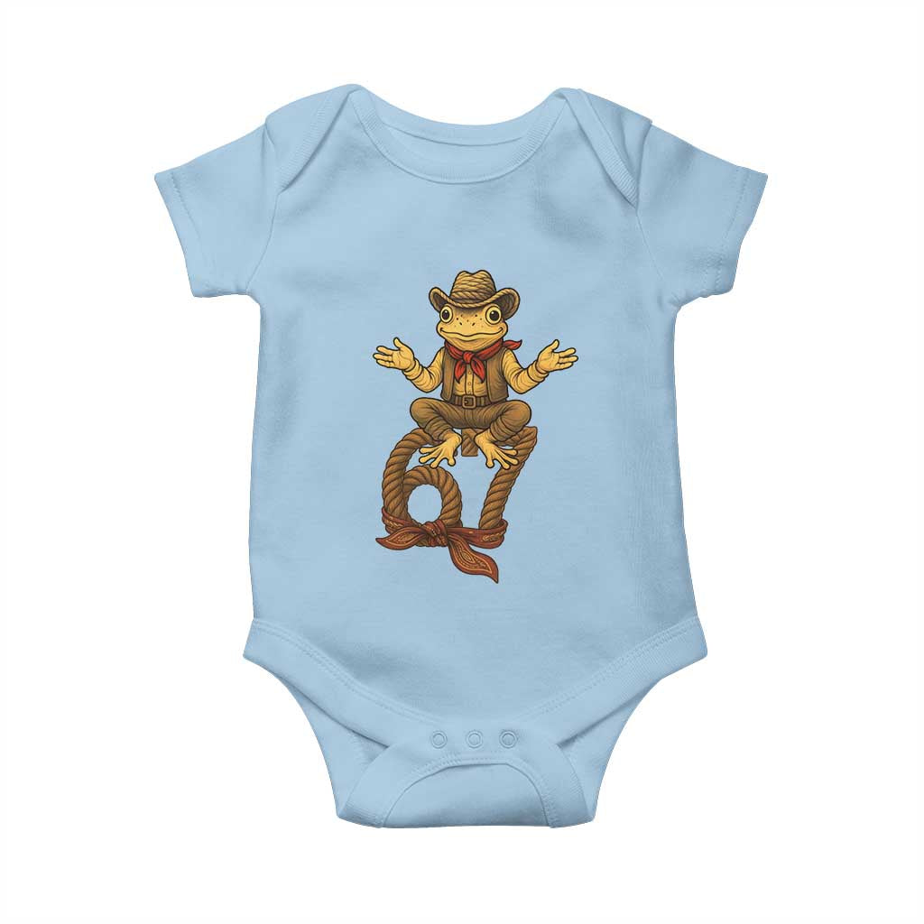 Funny Frog Cowboy Six Seven Meme Baby Onesie 67 Doot Doot Western Animal Trend Gift - Wonder Print Shop