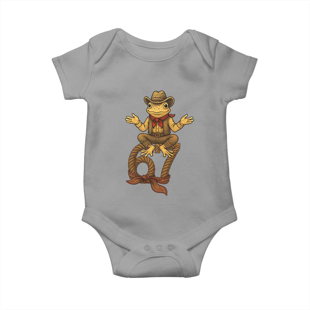 Funny Frog Cowboy Six Seven Meme Baby Onesie 67 Doot Doot Western Animal Trend Gift - Wonder Print Shop