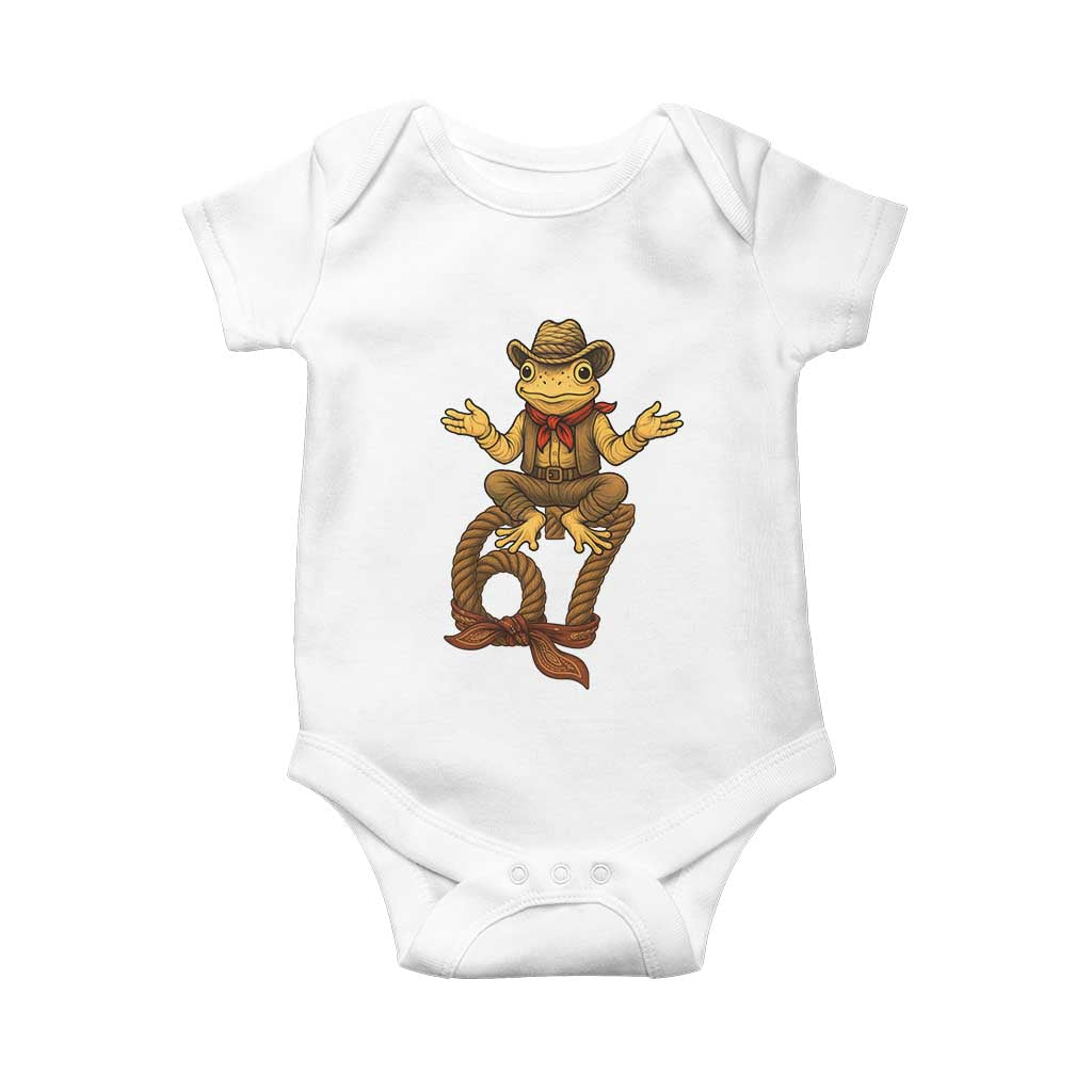 Funny Frog Cowboy Six Seven Meme Baby Onesie 67 Doot Doot Western Animal Trend Gift - Wonder Print Shop