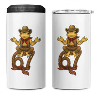 Funny Frog Cowboy Six Seven Meme 4 in 1 Can Cooler Tumbler 67 Doot Doot Western Animal Trend Gift - Wonder Print Shop