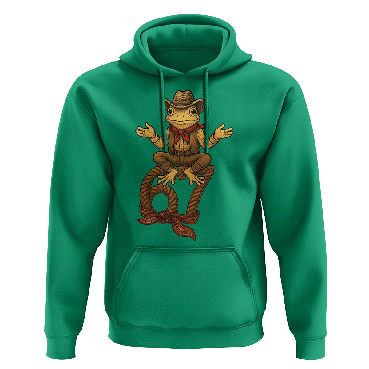 Funny Frog Cowboy Six Seven Meme Hoodie 67 Doot Doot Western Animal Trend Gift - Wonder Print Shop
