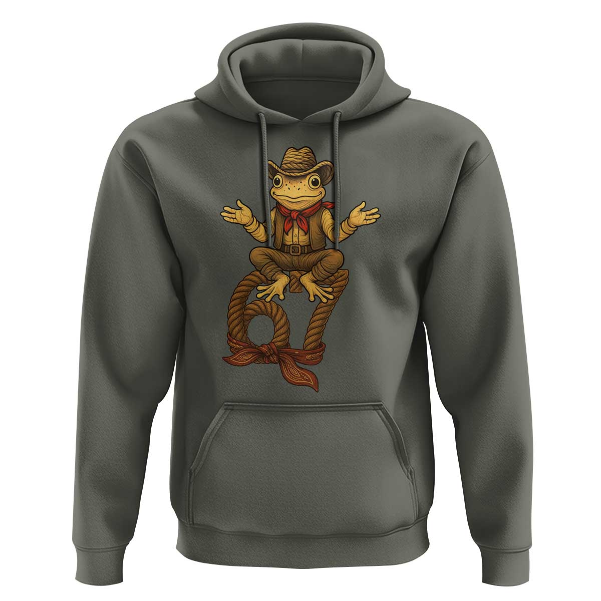 Funny Frog Cowboy Six Seven Meme Hoodie 67 Doot Doot Western Animal Trend Gift - Wonder Print Shop