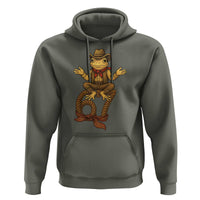 Funny Frog Cowboy Six Seven Meme Hoodie 67 Doot Doot Western Animal Trend Gift - Wonder Print Shop