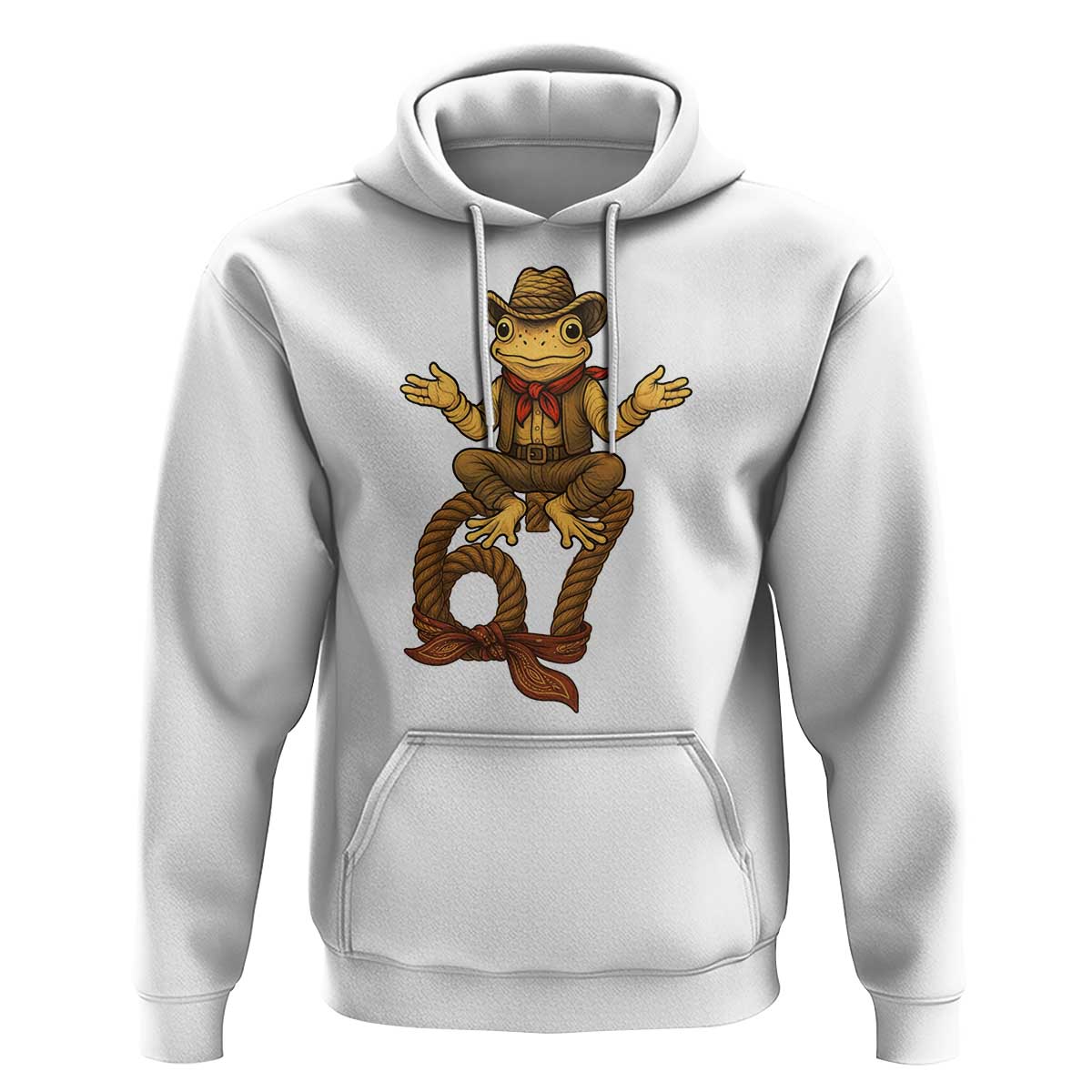 Funny Frog Cowboy Six Seven Meme Hoodie 67 Doot Doot Western Animal Trend Gift - Wonder Print Shop