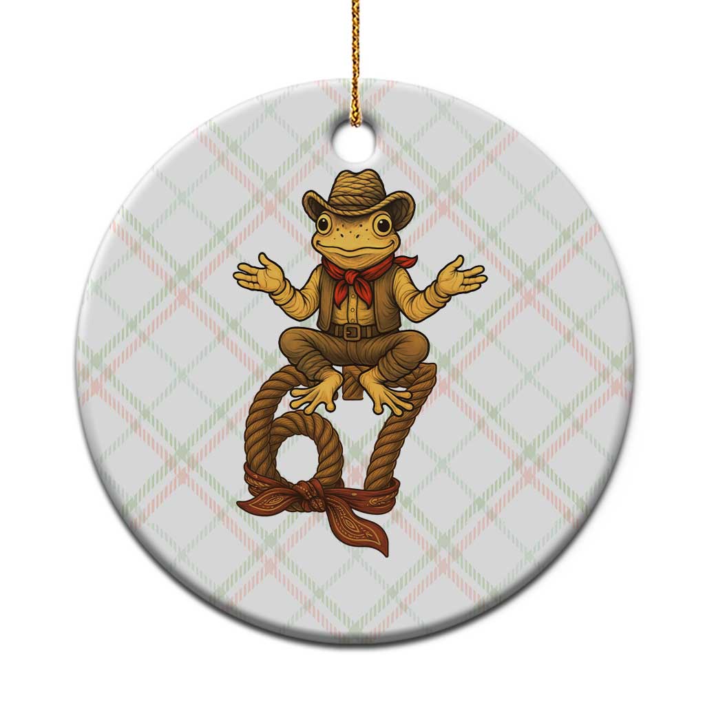 Funny Frog Cowboy Six Seven Meme Ceramic Ornament 67 Doot Doot Western Animal Trend Gift - Wonder Print Shop
