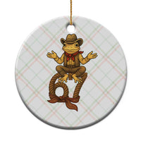 Funny Frog Cowboy Six Seven Meme Ceramic Ornament 67 Doot Doot Western Animal Trend Gift - Wonder Print Shop