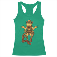 Funny Frog Cowboy Six Seven Meme Racerback Tank Top 67 Doot Doot Western Animal Trend Gift - Wonder Print Shop