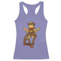 Funny Frog Cowboy Six Seven Meme Racerback Tank Top 67 Doot Doot Western Animal Trend Gift - Wonder Print Shop
