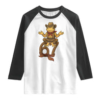 Funny Frog Cowboy Six Seven Meme Raglan Shirt 67 Doot Doot Western Animal Trend Gift - Wonder Print Shop