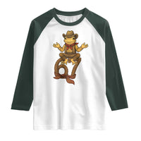 Funny Frog Cowboy Six Seven Meme Raglan Shirt 67 Doot Doot Western Animal Trend Gift - Wonder Print Shop