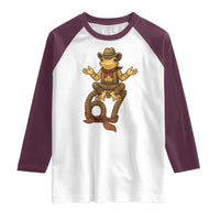 Funny Frog Cowboy Six Seven Meme Raglan Shirt 67 Doot Doot Western Animal Trend Gift - Wonder Print Shop