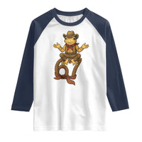 Funny Frog Cowboy Six Seven Meme Raglan Shirt 67 Doot Doot Western Animal Trend Gift - Wonder Print Shop