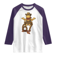 Funny Frog Cowboy Six Seven Meme Raglan Shirt 67 Doot Doot Western Animal Trend Gift - Wonder Print Shop