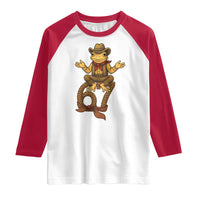Funny Frog Cowboy Six Seven Meme Raglan Shirt 67 Doot Doot Western Animal Trend Gift - Wonder Print Shop