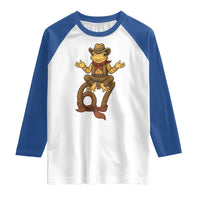 Funny Frog Cowboy Six Seven Meme Raglan Shirt 67 Doot Doot Western Animal Trend Gift - Wonder Print Shop