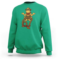 Funny Frog Cowboy Six Seven Meme Sweatshirt 67 Doot Doot Western Animal Trend Gift - Wonder Print Shop