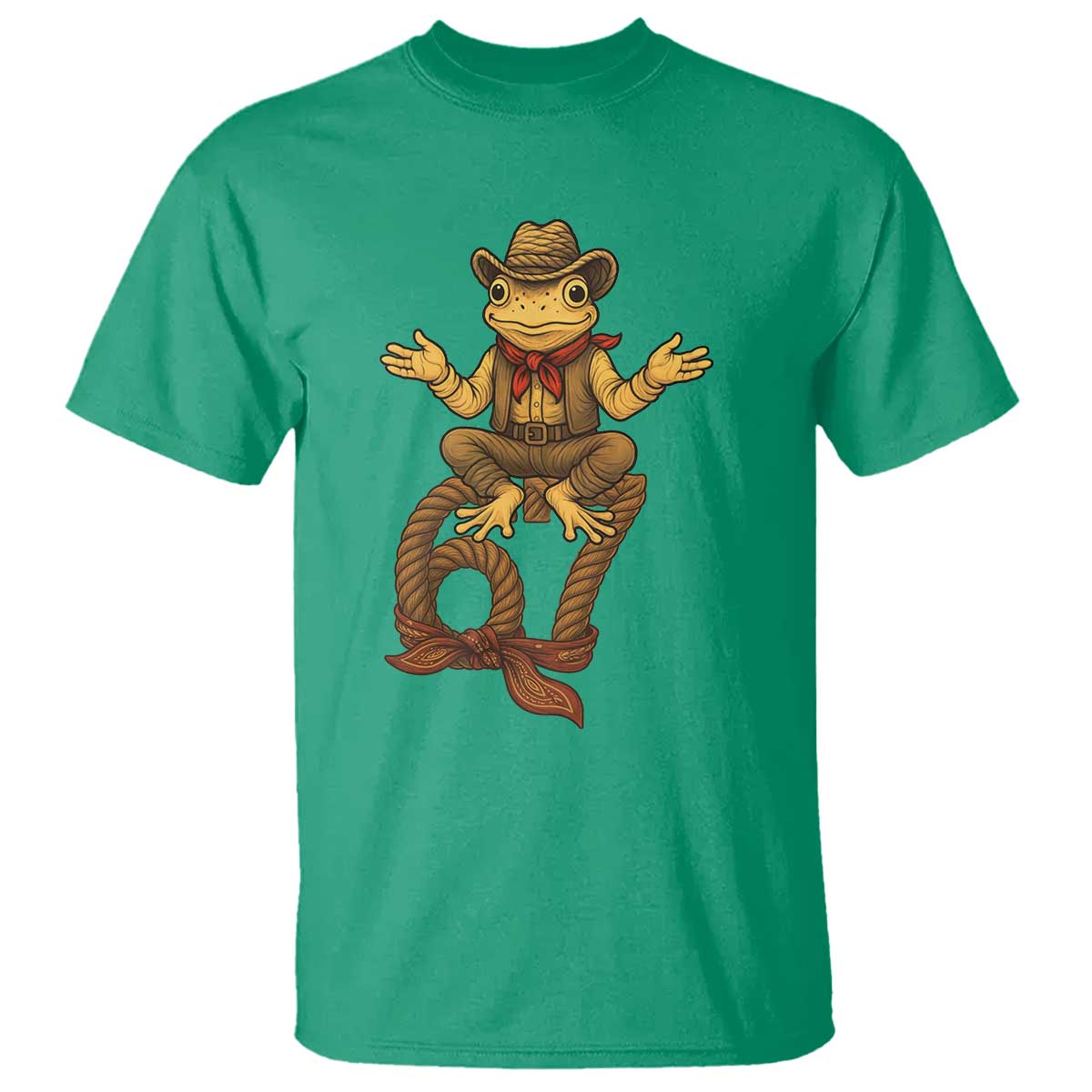 Funny Frog Cowboy Six Seven Meme T Shirt 67 Doot Doot Western Animal Trend Gift - Wonder Print Shop