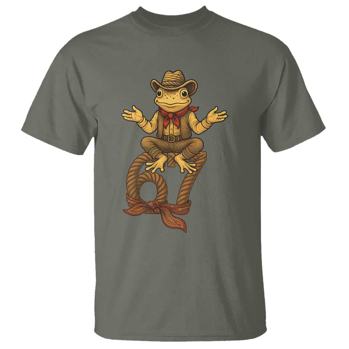 Funny Frog Cowboy Six Seven Meme T Shirt 67 Doot Doot Western Animal Trend Gift - Wonder Print Shop